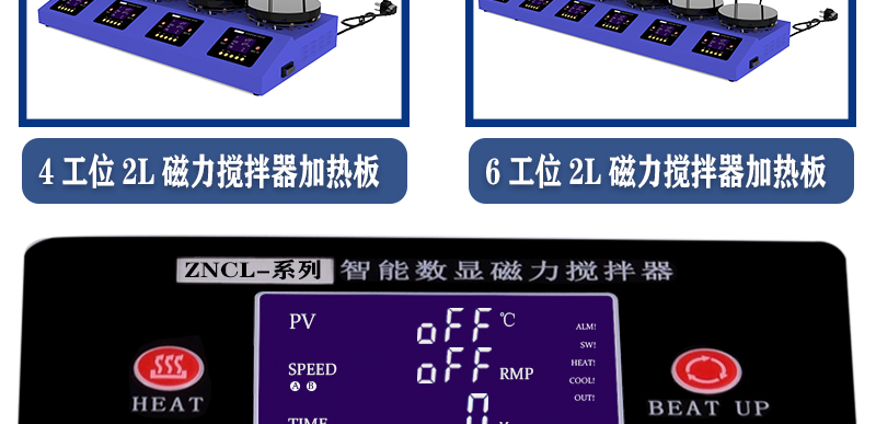ZNCL-BS陶瓷不銹鋼磁力攪拌器加熱板(圖6)